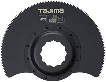 Tajima Sägezubehör (Sägeblatt für Multitool Sternaufnahme präzise Schnitte in Holz, Kunststoffe, Gipskarton Lange Lebensdauer 91 mm halbrund), SHC91