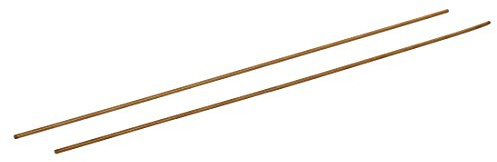 sourcing map 2 Stück Gewindestange M2 x 250 mm Gewindestifte Messing Vollgewindestange für Maschinenbau Möbelmontage 0.4 mm Abstand, Gold