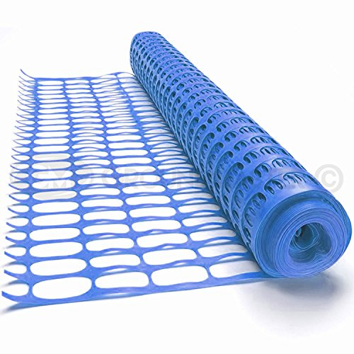 GroundMaster Plastic Mesh Barrier Safety Fence Gardening Pest Protection (100m, Blue)