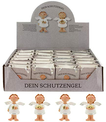 MIK funshopping Schutzengel in Tüte 2-Fach Sortiert, 24er Display, Glücksbringer (weiß)