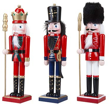 Toyland® 6 (15cm) Classic Hand Painted Wooden Nutcracker Soldier Ornament - Traditonal Christmas Decorations - 1 Chosen At Random