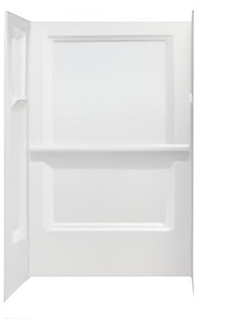Mustee 748-32WHT Durawall 73.25-in x 48-in x 32-in Fiberglass Shower Walls for Rectangular Showers