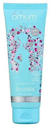 OMUM - L’Envolée - Gel jambes légères sans menthol - Action 2-en-1- Rafraichit, défatigue et délasse - Compatible grossesse et allaitement - 99,5% d'ingrédients d'origine naturelle - Vegan - 125 ml