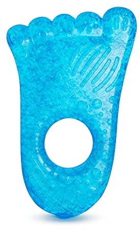 Munchkin Fun Ice Chewy Teether | Baby Essentials | Teething Toy with Multiple Textured Surfaces to chew and Touch | Chewing Toy in Blue | 1 Pack