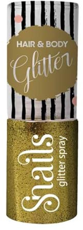 Snails 511628, Haar & Körperglitzer Glamour für Kinder ab 3 Jahren, gold, Bodyglitter, Glitter Spray, unbedenklich