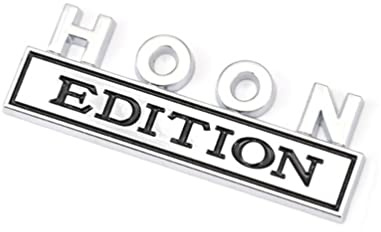 Hoon - Farben Auswahl - Metall Auto Emblem Zeichen Symbol Aufkleber Sticker Abzeichen Marke (Chrom Schwarz)