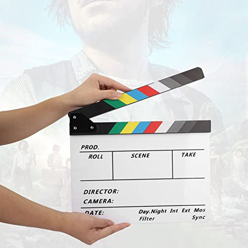 30 * 24,8 * 1,8 cm Director Film Acrylschindel, Hochwertige Holz- und Metalltafel von Stop Action, wasserdichte Multifunktionale Schindel für Aufnahmen und Werbung (Farbtafel PAV1)