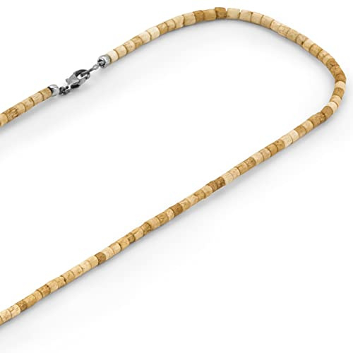 LOCAL LEAGUE Herren Surfer Halskette mit Perlen für Männer, Freund, Kokosnuss-Perlen, Strand-Urlaub, Australischer Surf-Stil Perlenkette, Festival, Strandparty, Tribal 53 cm