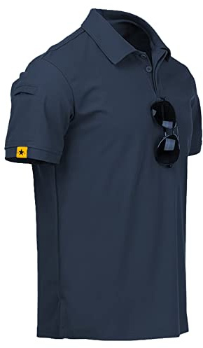 geeksport Poloshirt Herren Kurzarm T-Shirts Männer Golf Polo Shirt Funktions Polohemd Casual Sport Shirt Outdoor Atmungsaktives Sommer Polo