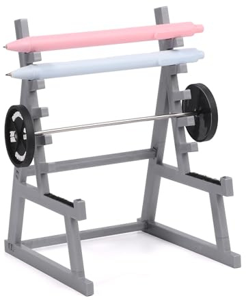 BOXOB Langhantel Stifthalter, Lustig Mini Squat Rack Stifthalter Fitnessstudio-Thema Schreibtisch Stift-Organizer Einzigartiges Geschenk für Fitness-Enthusiasten Gewichtheber-Fans Büro Dekoration