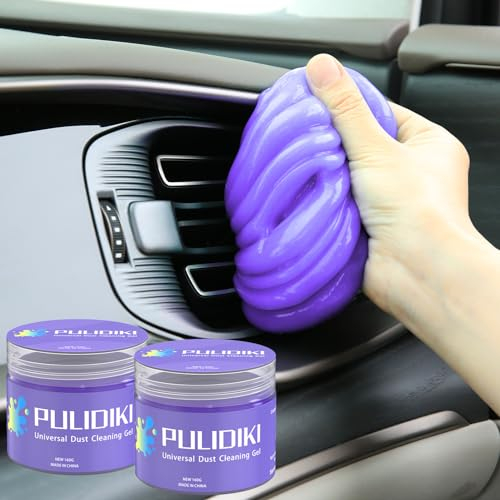 PULIDIKI Kit de limpieza de gel de limpieza de coche, kit de detalles de coche, limpiador de interior de automóvil, limpiador de limo de automóvil, suministros de limpieza de polvo, accesorios de