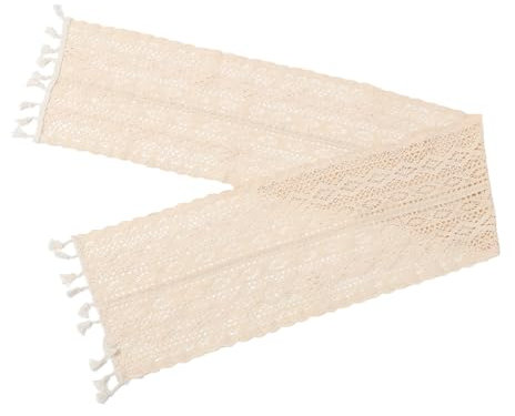 PRETYZOOM Spitze Hochzeitstischdecke Hohle Tischdecke Weihnachtswachstuch Cup Pad Untersetzer Aus Spitze Weihnachtsspitze Tischfahne Rustikale Hochzeitsdeko Weiß Anrichte Europäischer Stil