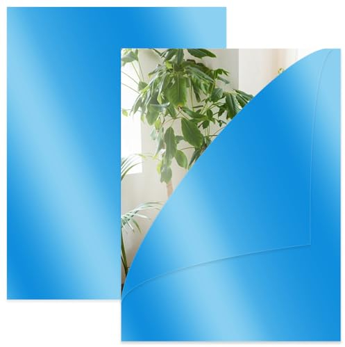 2Pcs Klebespiegel für Schrank 2mm,Spiegel zum Kleben,Dekorative Wandspiegel,Spiegelfolie Wand,Spiegelfolie Schrank,Spiegel Folie,Acryl Spiegel,Spiegelplatte,für WC,Wohnzimmer,15 * 20cm