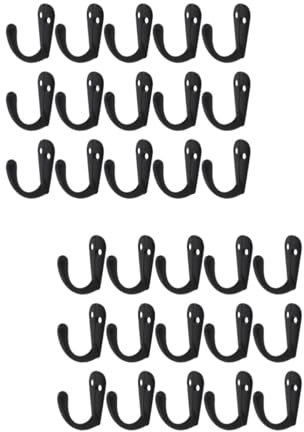 MAGICLULU 30 Stk Wand Halde Haken Handtuchhaken Schwarz Wandkleiderhaken Zum Aufhängen Wandmontierter Kleiderständer Haken Für Badezimmerhandtücher Wandhaken Schmücken Schrank Zinklegierung