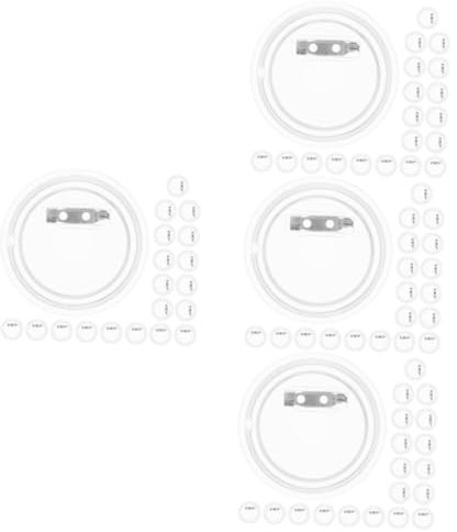 NUOBESTY 80stücke Button Badges Leere Foto Buttons Für Bastelprojekte Hochtransparent Für Selbstgestalten Von Ansteckern Und Namensschildern