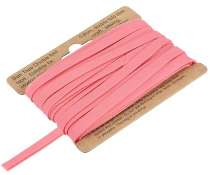 QUARKZMAN 6mm Baumwollköperband Baumwollband Saumband zum Nähen, Säumen, Quilten, Einfassen Handwerk (Wassermelonenrot 10 Yards)