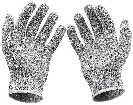 Schnittfeste Arbeitshandschuhe, Schutz for Küche und Werkstatt, Schnittschutzhandschuhe verbessern Griffigkeit und Fingerfertigkeit, leichte Schutzhandschuhe, geeignet for Küche, Kochen, Holzbearbeitu