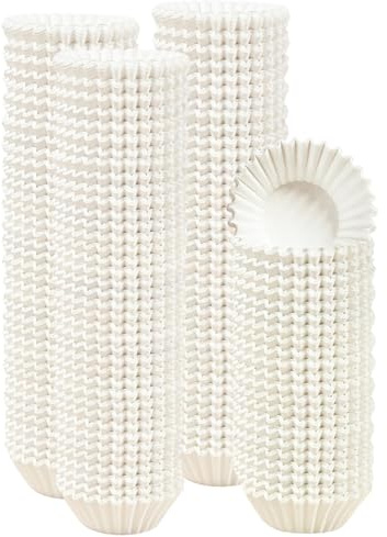 Gcardist Mini 500-Count White Cupcake Liners Muffin Liners Food Grade Baking Cups Paper No Smells (Small Size)