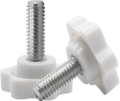 Stern-Rändelknöpfe, 10 Stück M4 M5 M6 Kopfdurchmesser 25 mm Sternknöpfe, Klemmknopfgriff, gerändelte Rändelschraube, Spanngewinde-Ersatz-Maschinengriff(M4x10 (10 PCS))