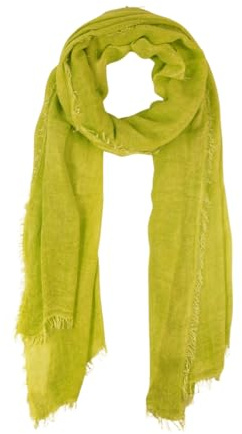 fashionchimp Damenschal mit Fransensaum, softweiche Naturfaserqualität aus 100% Bambus, leichtes Sommertuch - Made in Italy