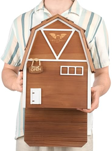 Big Bat Barn Bat House for Outdoors – Il contenitore completo per pipistrelli per esterni – Pulisci il tuo giardino dalle zanzare – Scatola per pipipistrelli senza vernice interna