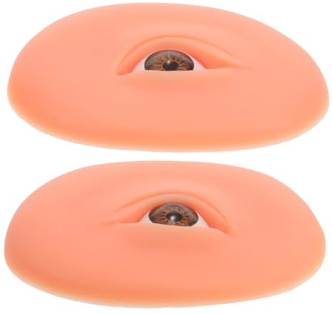 VICASKY 1 par de herramientas 5D para cejas, sombra de ojos, herramienta de maquillaje, práctica de cejas, piel de ejercicio de maquillaje, cara de ejercicio, modelo de ojos, de silicona, gel de
