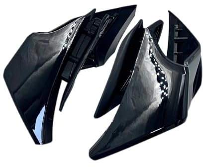 YSQIFBABD Spoiler per 450SR per 450 SR SRS 2022-2025 Ricambi per Moto Kit Alettone Aerodinamico Laterale Alettone Fisso Carenatura Spoiler Spoiler Anteriore(Bright Black)