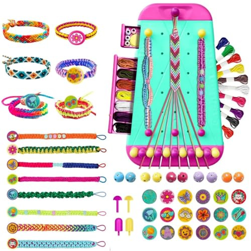 Felly Kit para Hacer Pulsera de Amistad para Niñas de 6 a 12 Años, DIY Kits Artes y Manualidades para Adolescente, Kit para Hacer Joyas, Navidad Cumpleaños Fiesta Regalos para Chicas 8 9 10 11 12 Años