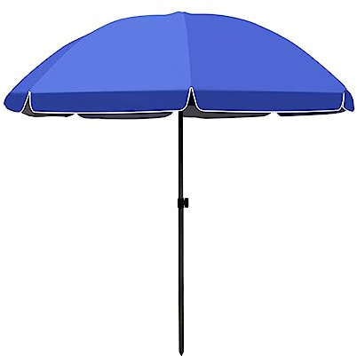 Parasol de plage double face de 2,4 m réglable à 45° pour jardin, pelouse, terrasse, utilisation en extérieur (couleur : bleu)
