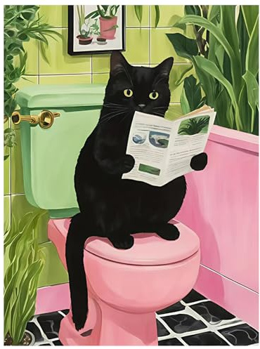 Qiukoo Diamond Painting Erwachsene Katze 30x40 cm | DIY Diamond Painting Kits für Erwachsene zum Basteln – 5D Diamant Malerei Set für kreative Freizeit & Haus Dekoration