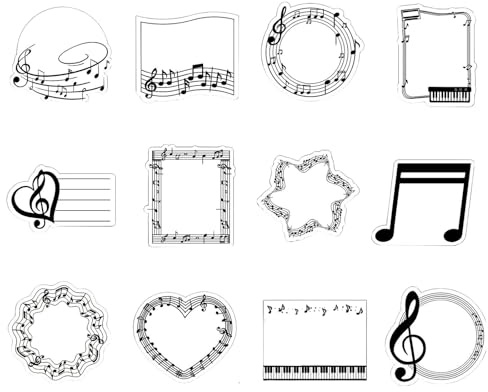 12 Pack Music Sticky Notes 240 Sheets Music Stationary Notes Book for Music Majors and Lovers Novelty Music Notebook Music Theme Party Bag Fillers Choir Gifts Musical Gifts