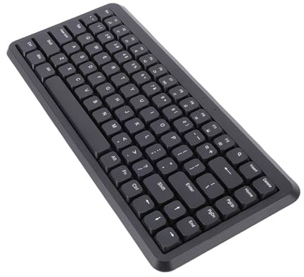 Tangxi Teclado Bluetooth Inalámbrico 2.4G, Teclado Externo Silencioso de Tamaño Completo de 105 Teclas con Teclado Numérico Teclas de Atajo Multimedia, para Computadora iOS Android (Black)