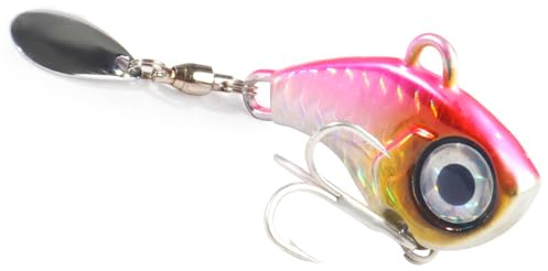 QIUSHIBO AngelköDer Wobble Rotating Metal Vibration Bait Spinner Spoon Jig Angelköder 10g 20g 30g Künstliche Harte Köder Pailletten(G,10g)