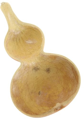 DIYEAH Mestolo per Acqua da Bagno in Zucca Naturale Artigianale, Paletta Manico Ergonomico per Sauna e Doccia, Accessorio Tradizionale per Lavaggio Chioma e Bucato