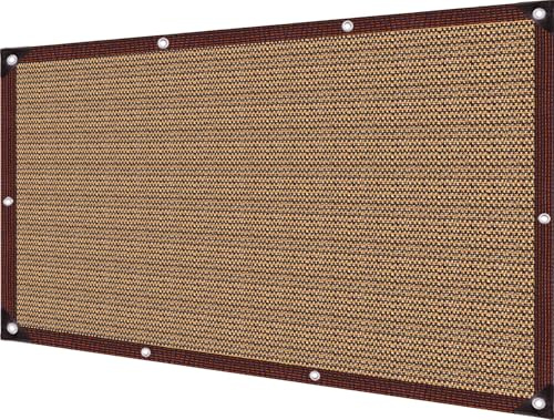 Telo Ombreggiante Esterno Rete Ombreggiante,Telo Esterno Con Occhielli Resistente Raggi 80% UV Vela Ombreggiante, per Giardino/Pergola/Serra/Balcone/Cortile (Marrone, 1×2m)
