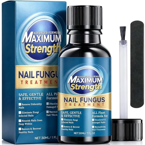 30ml Extra Strong Fungal Nail Treatment For Toenail, Fungal Nail Treatment, Effective Antifungal Solution To Strengthen & Revitalize Damaged, Broken, Discolored Nails