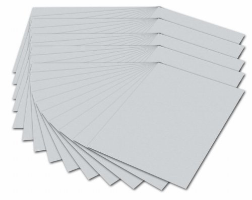 folia 614/50 80 - Fotokarton DIN A4, 300 g/qm, 50 Blatt, hellgrau - zum Basteln und kreativen Gestalten von Karten, Fensterbildern und für Scrapbooking