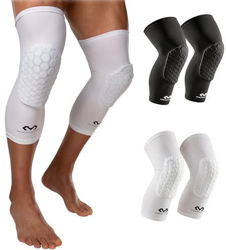 McDavid – 6446R – Media de compresión – Hexpad – Unisex adulto – Rodilleras deportivas –Previene lesiones de impacto – Muy Elásticas – Deportes Indoor – (6446R)