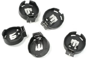 sourcing map 5X 2-NadelCR / LIR2450 Schwarze Taste Batteriehalterung