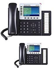 Lot of 2 Grandstream GXP2160 Enterprise 6-Line IP Phone, 4.3 LCD, PoE, Bluetooth