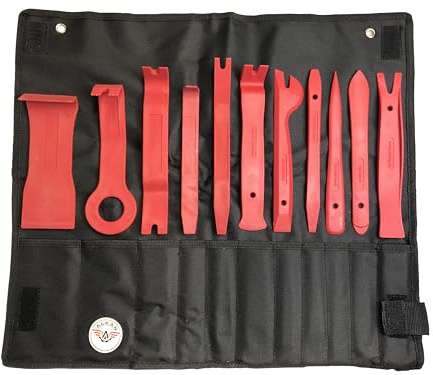 Lot de 11 leviers de montage en plastique - Levier de montage - Levier de séparation - Pour panneaux de porte, tableau de bord, joints en caoutchouc, moulures, clips, etc.