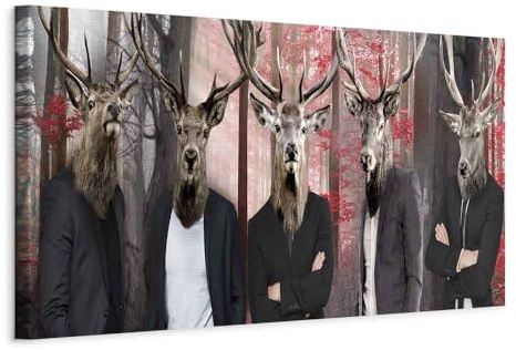 murando - Leinwandbild Abstrakt Tiere, 135x45 cm, 1-teilig, Schlafzimmer | Hochwertige Leinwand, sofort aufhängbar, ideal fürs Wohn- oder Schlafzimmer, wasserfest und lichtecht, langlebig, stilvoll