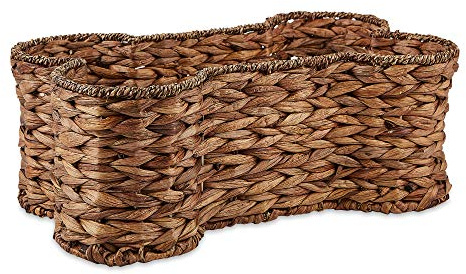 Bone Dry Pet Storage Collection Hyazinthe Spielzeugkorb, Knochenform, Dunkelbraun, groß