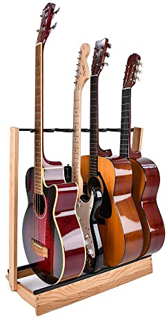 Saintfield Studios Gitarrenständer aus Holz, für mehrere Gitarren, massives Eichenholz