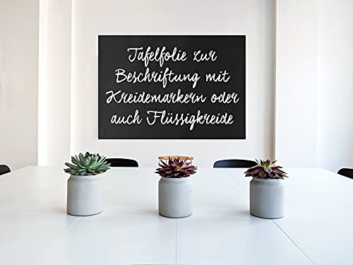 Tafelfolie selbstklebend schwarz | Für echte Kreide & Kreidestifte | verschiedene Größen | Kreidetafel | Wandfolie | Inneneinrichtung DIY Deko Schreibtafel Maltafel (100x60cm)