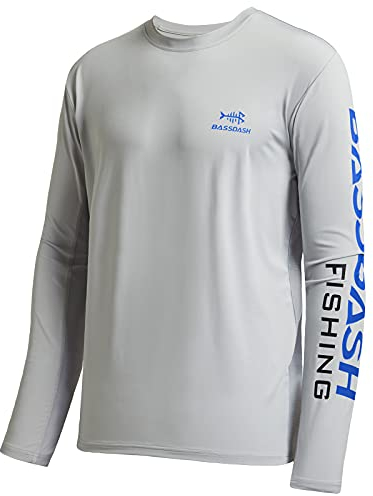 Bassdash Angeln T-Shirt Fishing Langarm Wasser UPF 50+ Shirt Rashguard Angelbekleidung UV Sonnenschutz