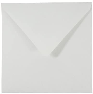 Netuno 100 Briefumschläge Weiß quadratisch 15,3x15,3 cm natürlich und edel | 120g Materica Gesso · hochwertige weiße Kuverts Naturpapier für Hochzeit, Taufe, Kommunion, Konfirmation & Jubiläum
