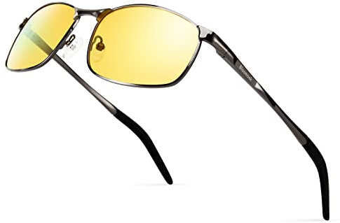 Bloomoak Night Driving Glasses| Polarized Night Vision Glasses - Anti Glare Coating| UV 400 Protection |Driving | Fishing| Shooting| Outdoor Sport| Unisex Eyewear