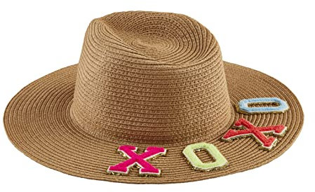Mud Pie Damen Patch Fedora Filzhut, Braun, Einheitsgröße