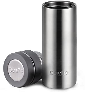 Dualit Travel Mug - 500ml Capacity - 5 Layer Insulation - Hot & Cold Beverages on The go - Leakproof Premium Sustainable Stainless Steel Travel Mug with Sip Barrier